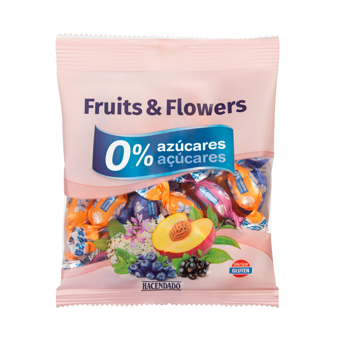 Caramelos Fruits & Flowers Hacendado 0% azúcares