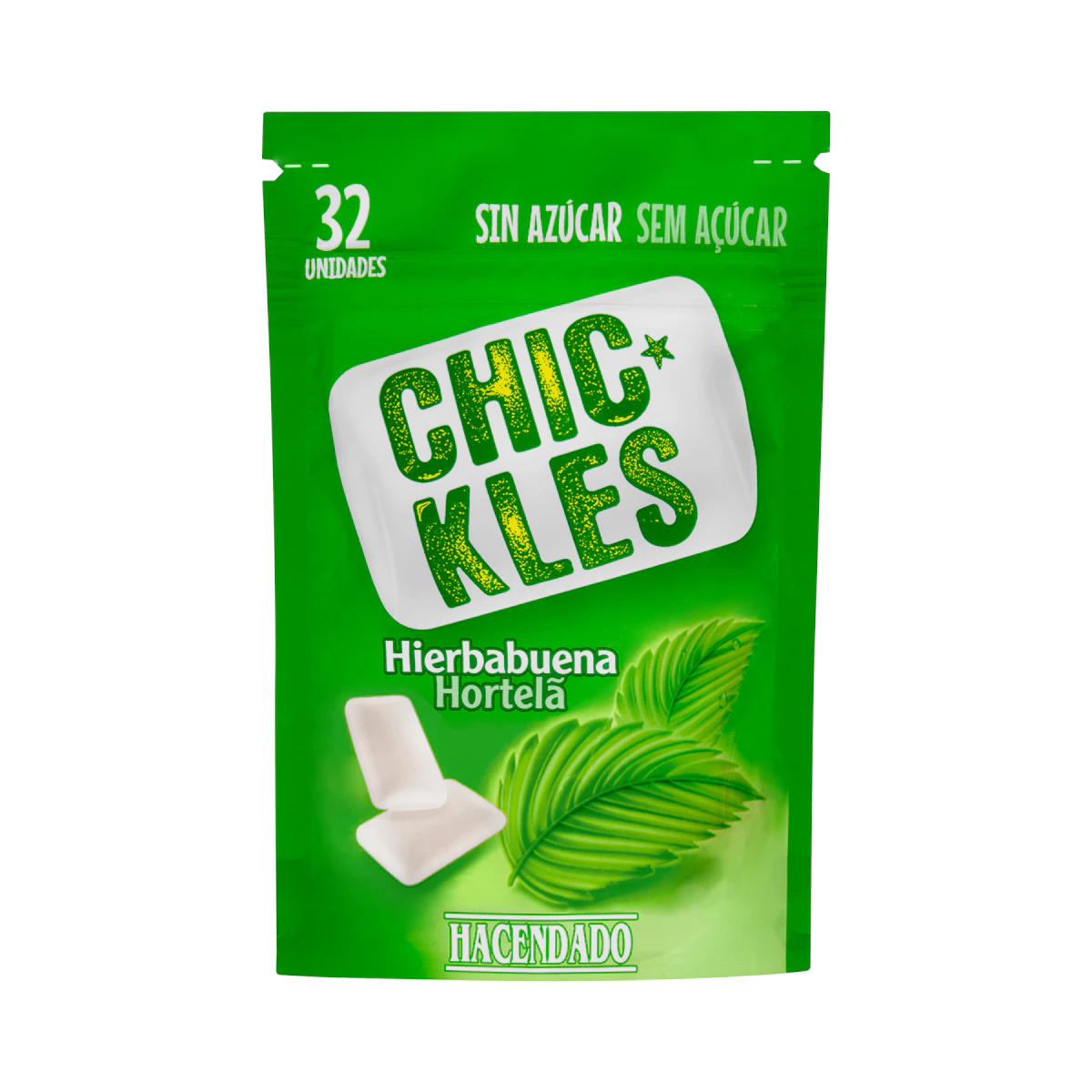 Chicles gragea hierbabuena sin azúcar Hacendado