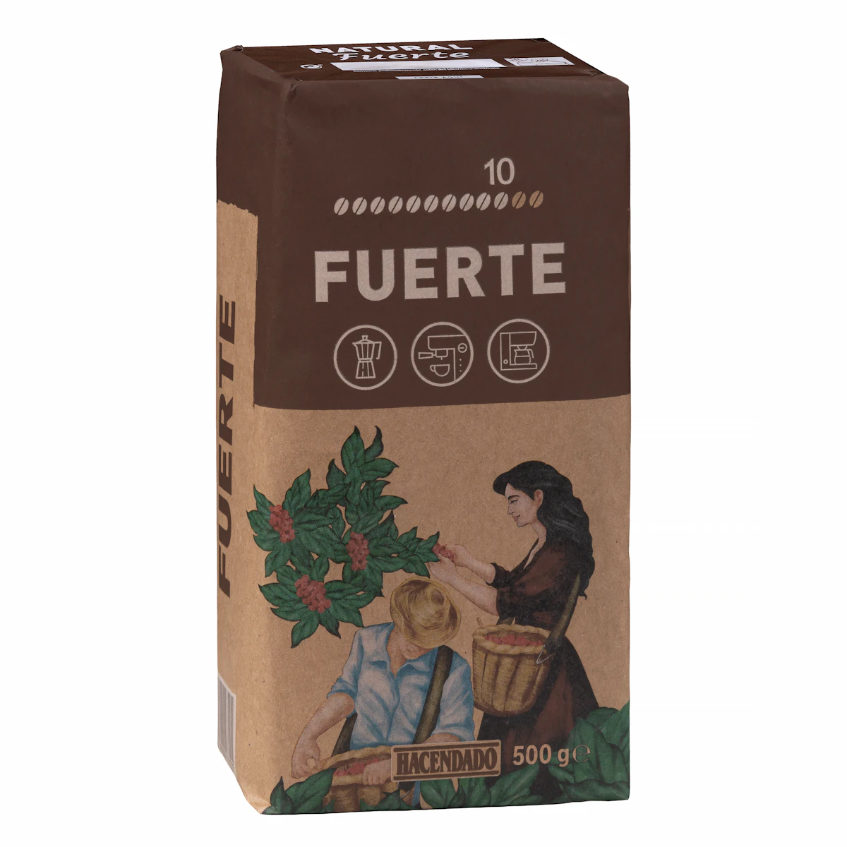 Café molido fuerte Hacendado