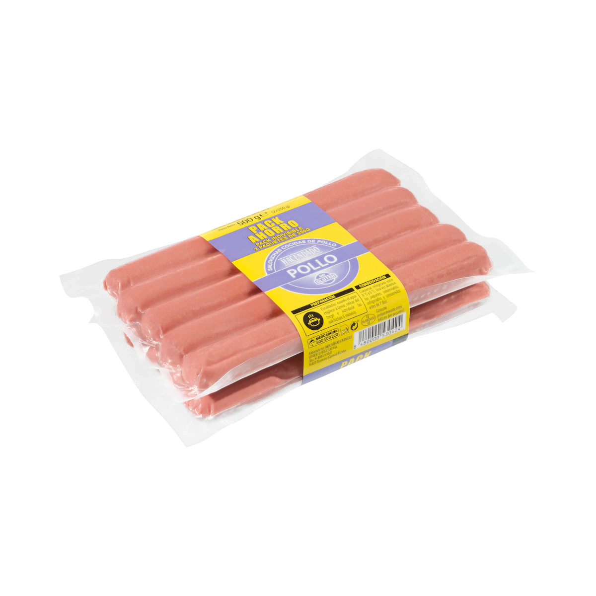 Salchichas cocidas de pollo Hacendado