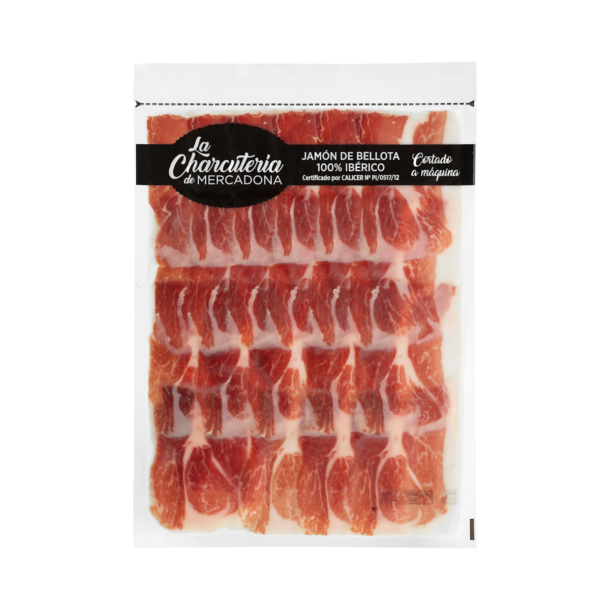 Jamón de bellota ibérico 100% cortado a máquina
