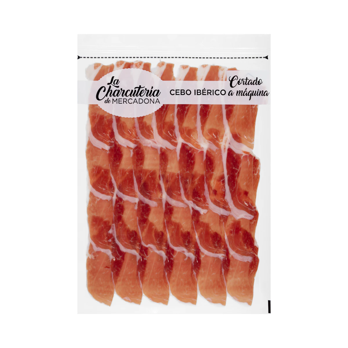 Jamón de cebo ibérico cortado a máquina