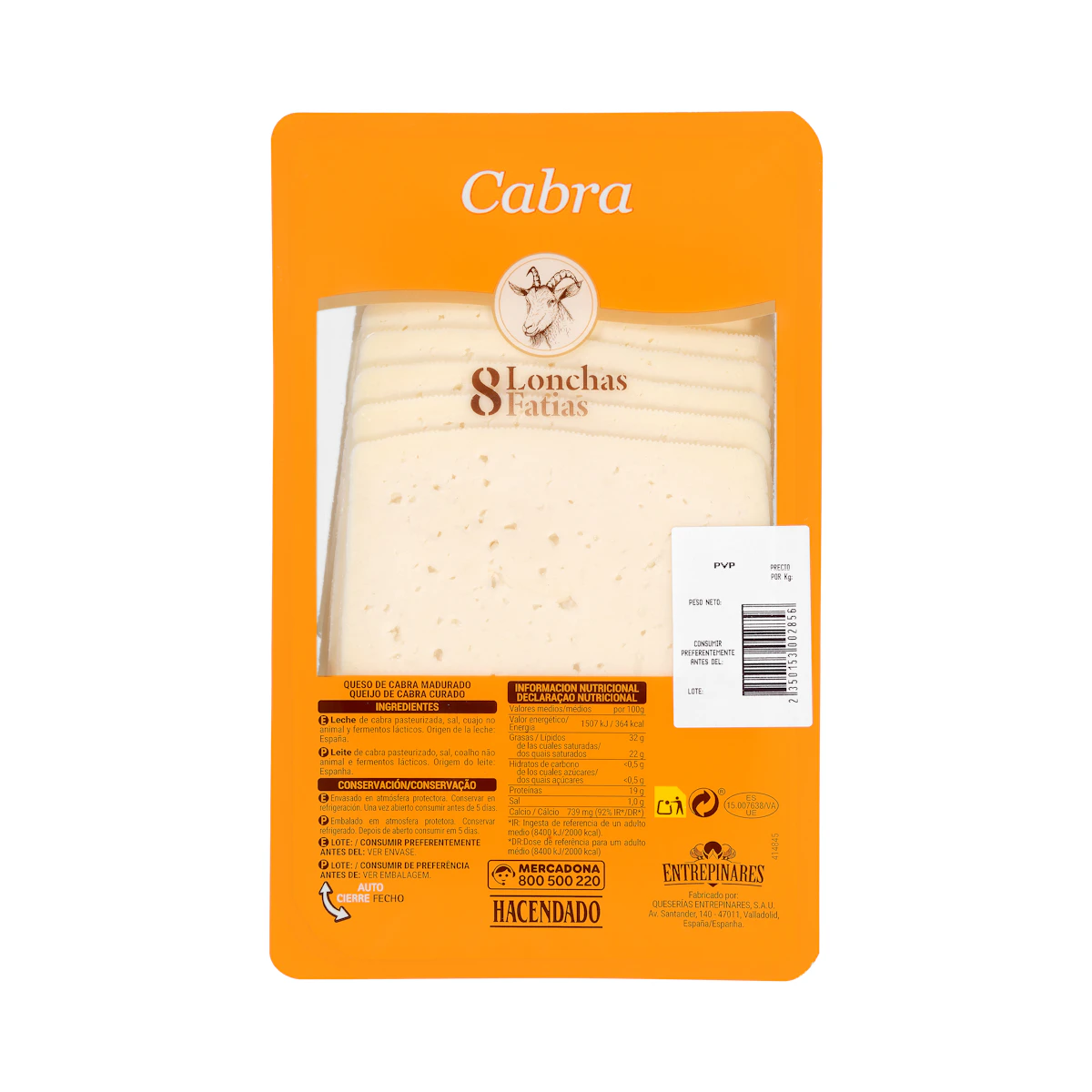 Queso lonchas de cabra Hacendado