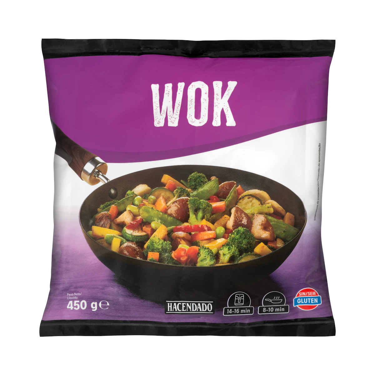Wok de verduras Hacendado ultracongelado