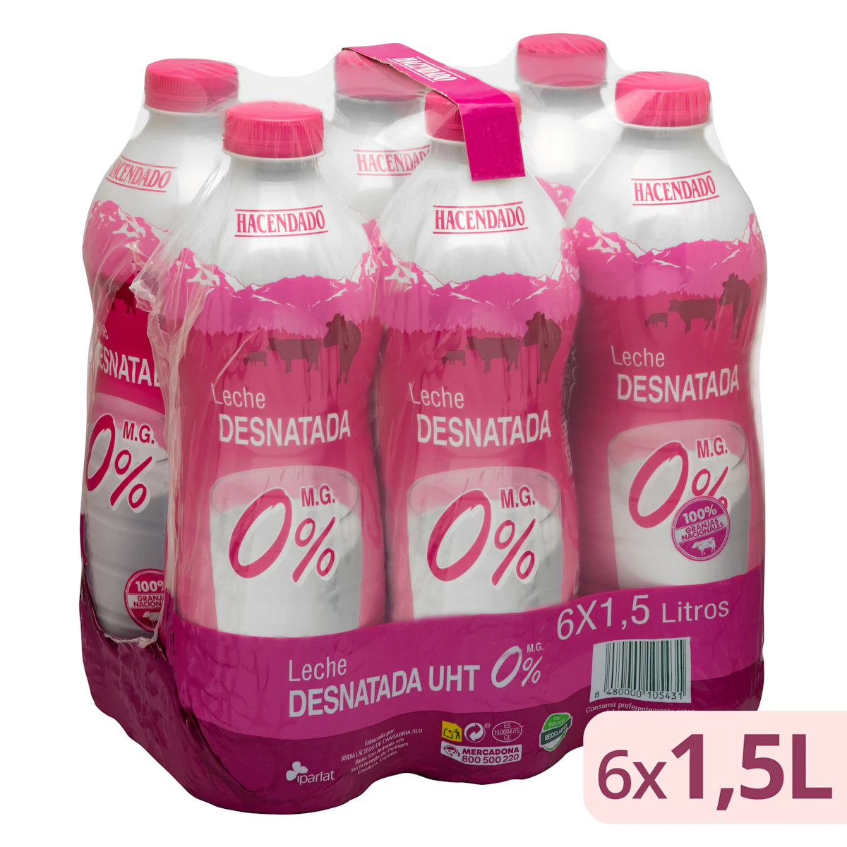 Leche desnatada Hacendado