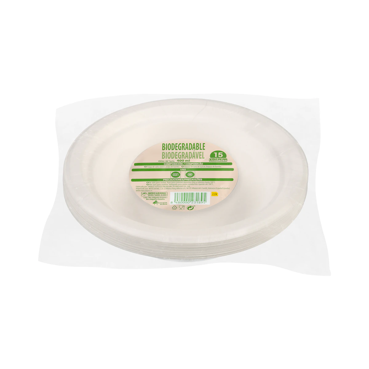 Bol biodegradable Bosque Verde