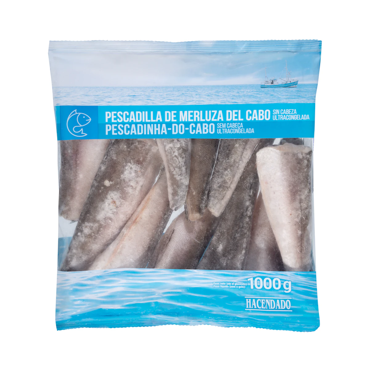 Pescadilla de merluza sin cabeza Hacendado ultracongelada