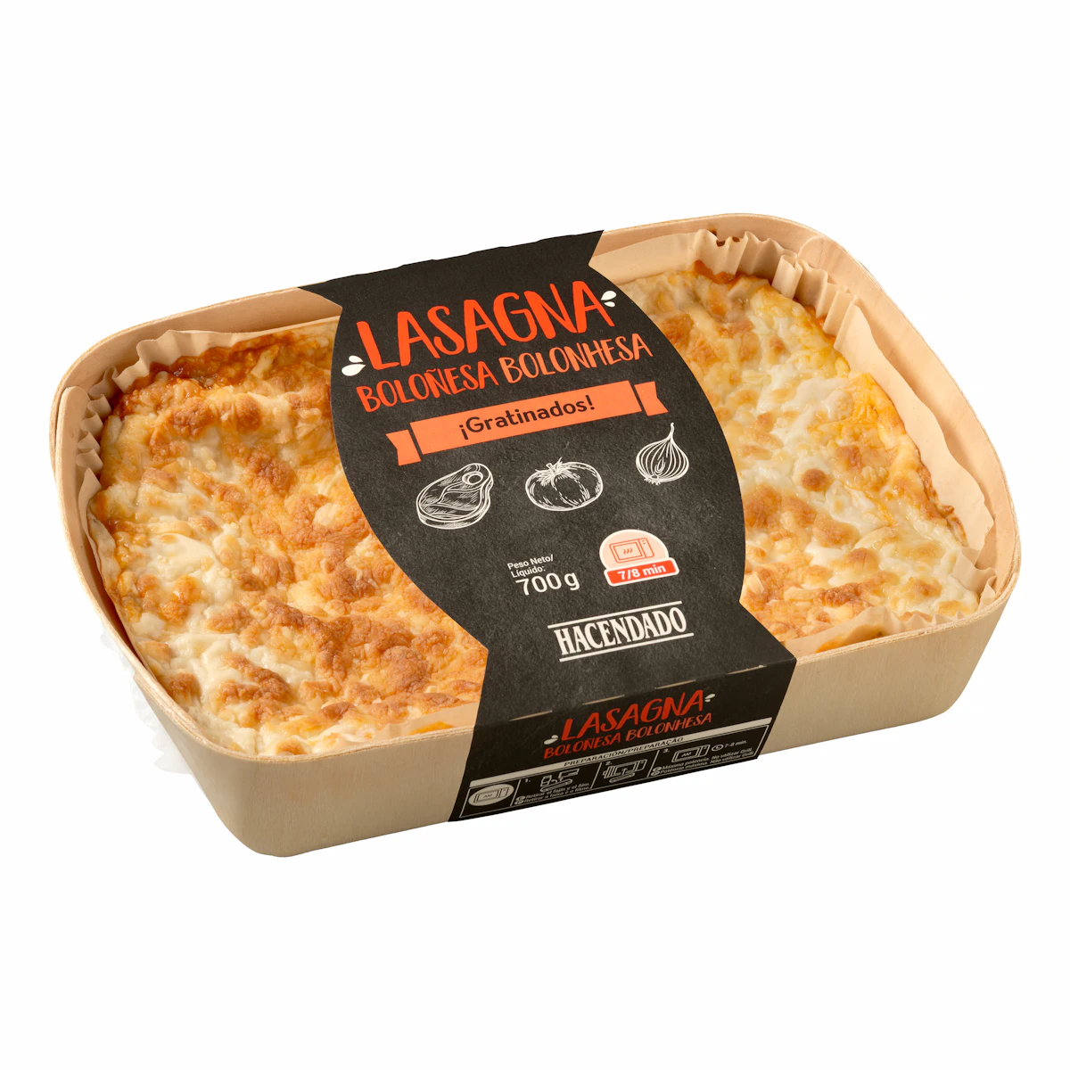 Lasaña boloñesa familiar Hacendado