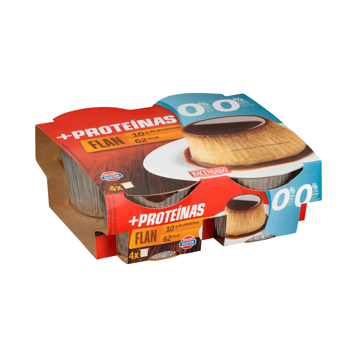 Flan de huevo +Proteínas 10 g 0% MG 0% azúcares añadidos